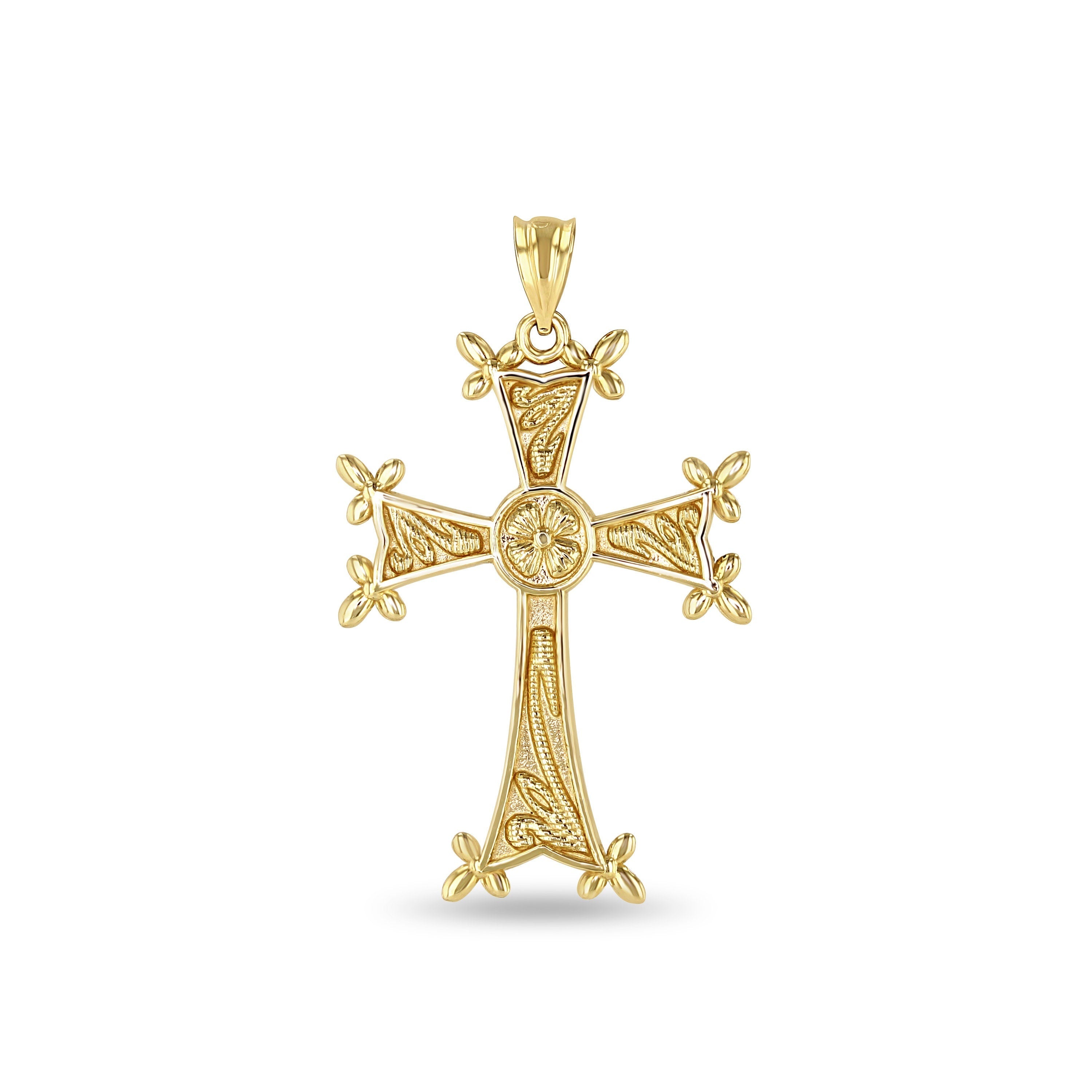 14K Armenian Gold Cross Pendant - Christian Jewelry - Gianni Deloro