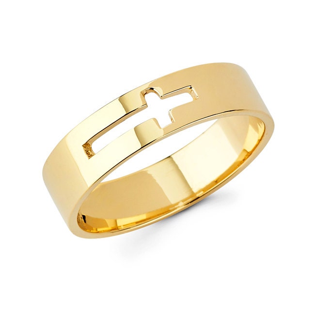 14K Gold Cross Ring