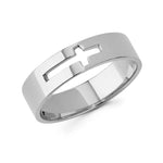 14K Gold Cross Cutout Ring - Christian Rings - Gianni Deloro