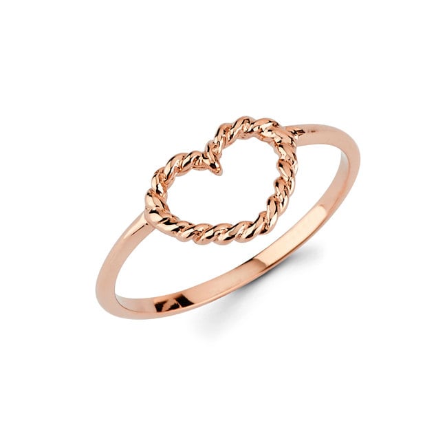 14K Gold Twisted Heart Shaped Ring - Gianni Deloro