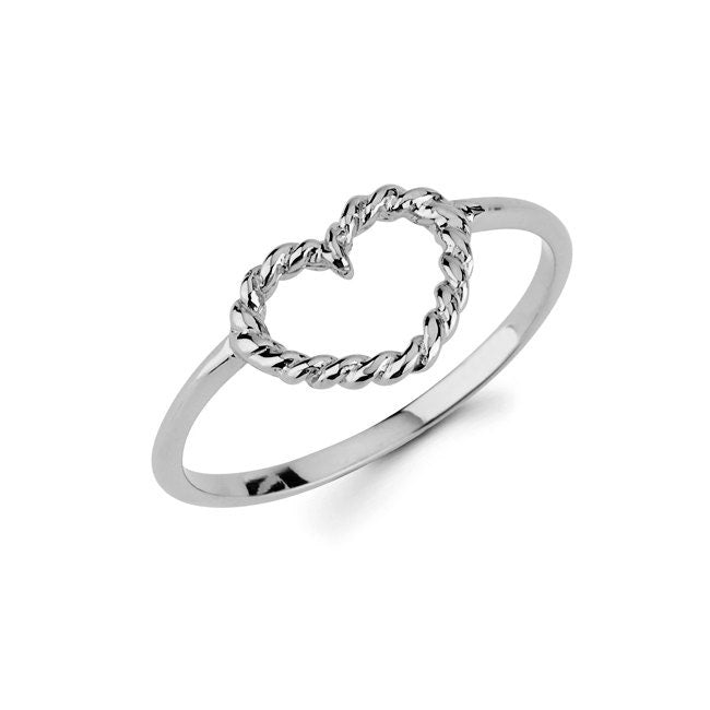 14K Gold Twisted Heart Shaped Ring - Gianni Deloro