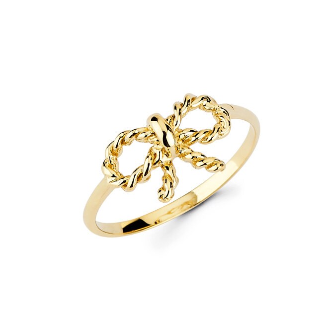 14K Gold Bow Ring