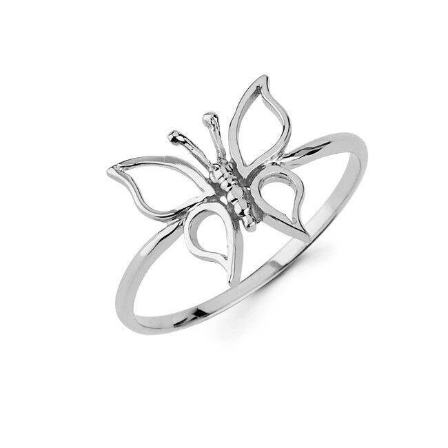 14K Gold Butterfly Ring