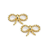 14K Gold Bow Knot Stud Earrings – Classic Women's Jewelry - Gianni Deloro
