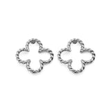 14K Gold Twisted Clover Stud Earrings – Women's Gold Jewelry - Gianni Deloro
