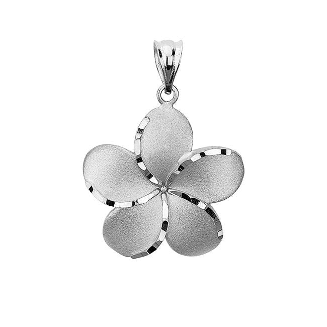 14K Gold Plumeria Pendant – Flower Jewelry - Gianni Deloro