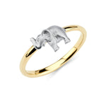 14K Gold Two-Tone Elephant Ring – Nature Inspired Jewelry - Gianni Deloro