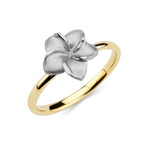 14K Gold Plumeria Flower Ring - Gold Flower Rings - Gianni Deloro