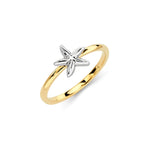 14K Gold Two-Tone Starfish Ring - Gold Rings - Gianni Deloro