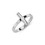 14K Gold Sideways Cross Ring - Christian Rings - Gianni Deloro