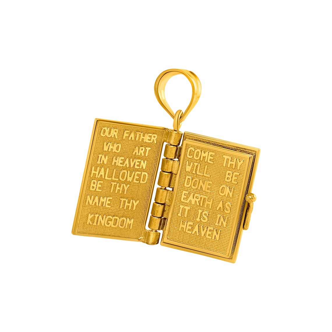 14K Gold Bible Pendant - The Lord’s Prayer Jewelry – Gianni Deloro
