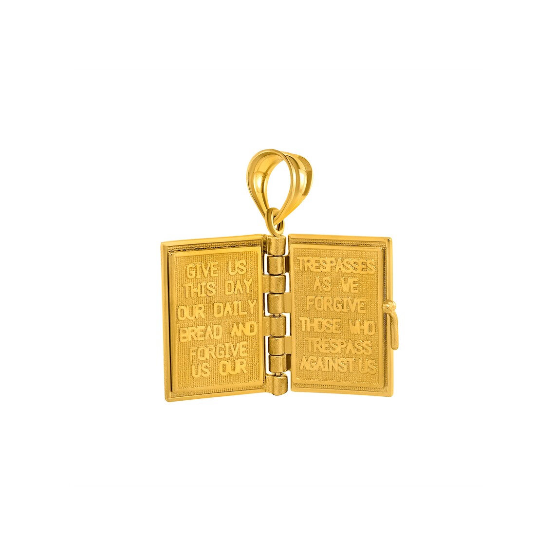 14k Gold Bible Pendant Christian Jewelry - The Lord's Prayer - Gianni Deloro