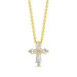 14K Gold Diamond Cross Necklace - Religious Jewelry - Gianni Deloro