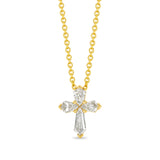 14K Gold Diamond Cross Necklace - Religious Jewelry - Gianni Deloro