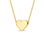 14K Gold Engraved Heart Necklace - Custom Initial Jewelry - Gianni Deloro
