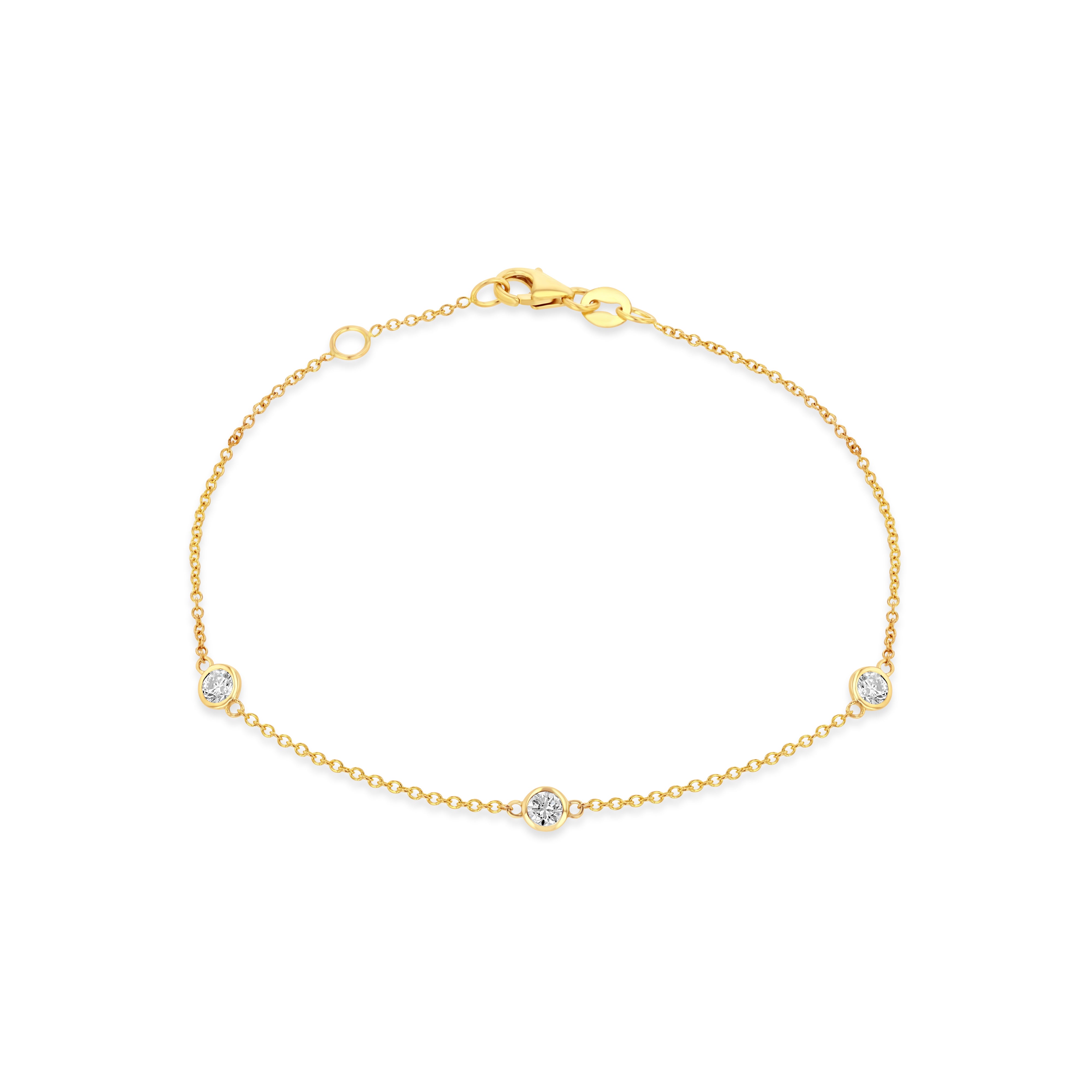 14K Gold Lab Diamond Bracelet - Gianni Deloro
