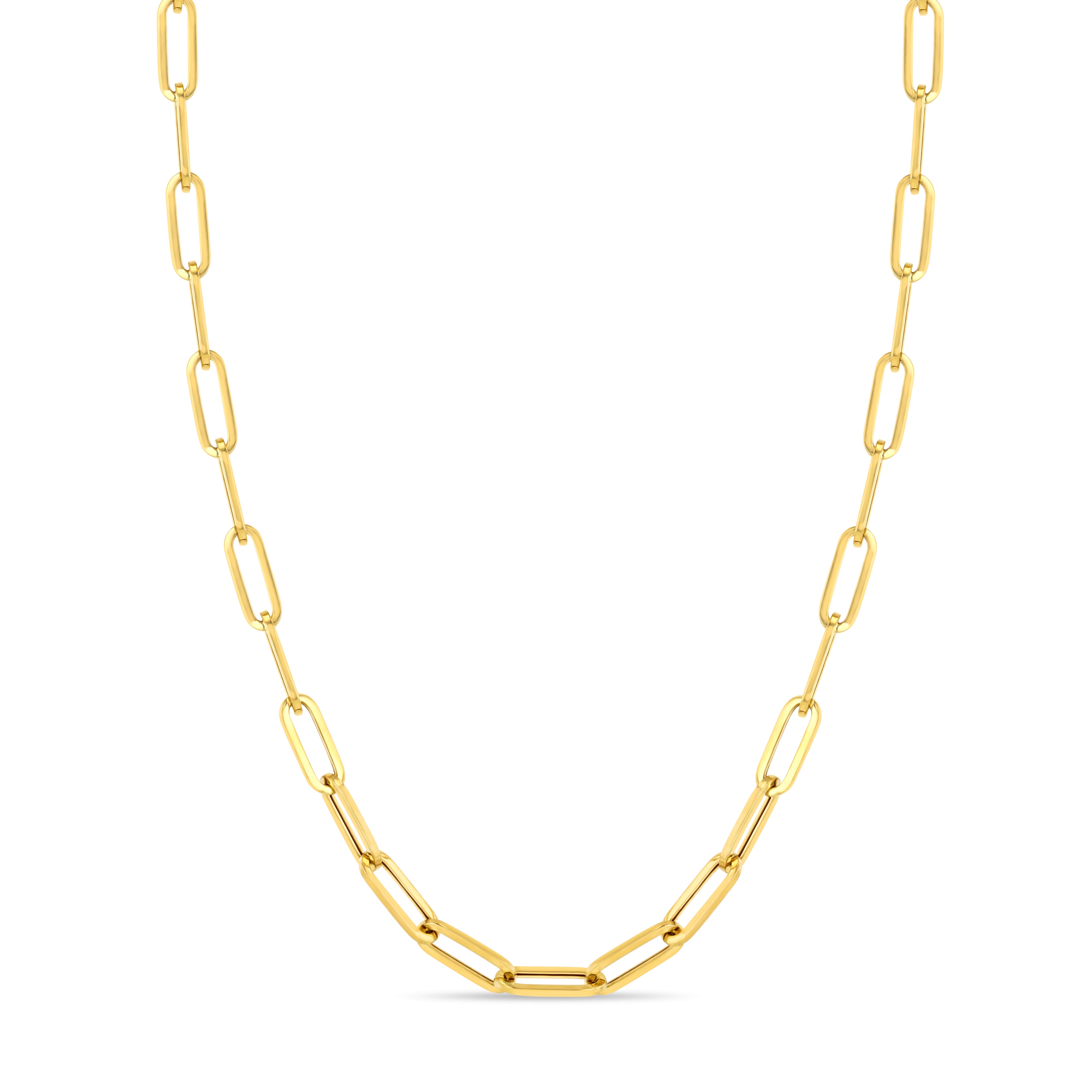 14K Gold Paperclip Chain Necklace - Women's Gold Jewelry - Gianni Deloro