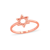 14K Gold Star of David Ring - Religious Jewelry