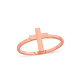 14K Gold Cross Ring - Christian Rings