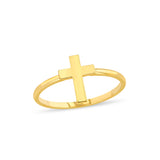 14K Gold Cross Ring - Christian Rings