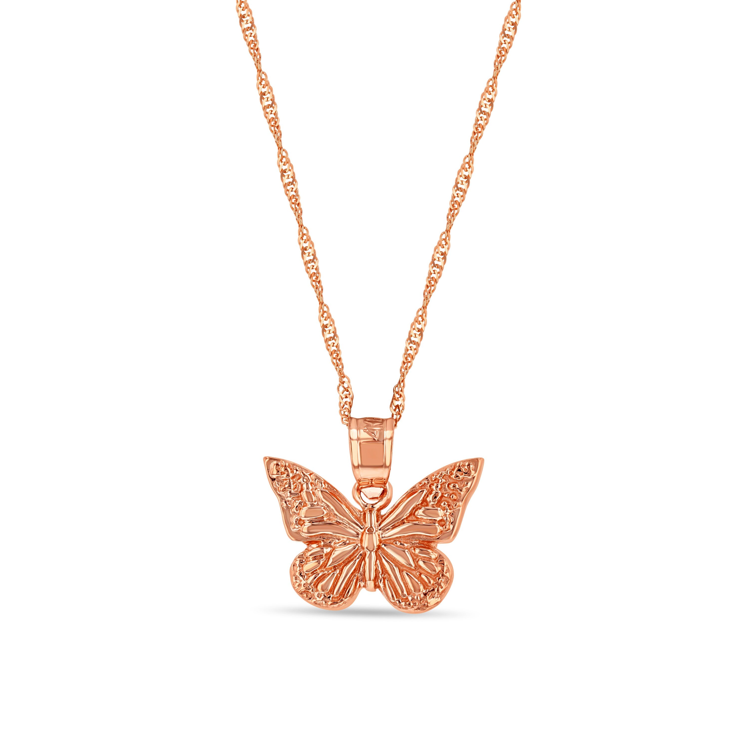 14K Gold Butterfly Necklace - Nature Jewelry for Women - Gianni Deloro