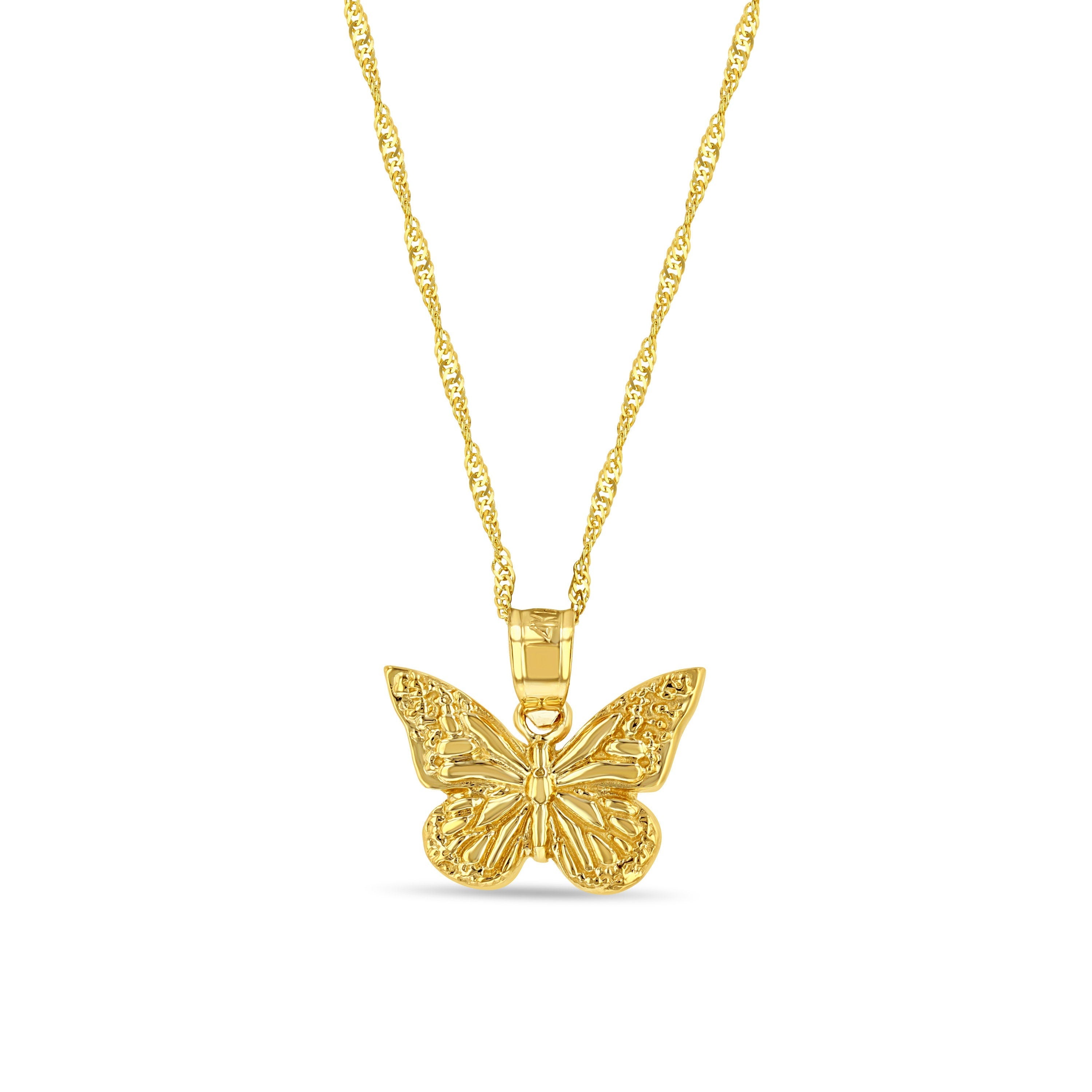 14K Gold Butterfly Necklace - Nature Jewelry for Women - Gianni Deloro