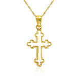 14K Gold Cross Necklace - Gianni Deloro