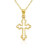 14K Gold Cross Necklace - Gianni Deloro