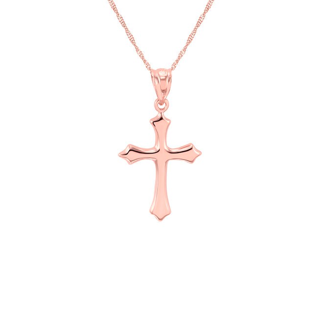 14K Gold Cross Necklace for Men & Women - Catholic Jewelry - Gianni Deloro