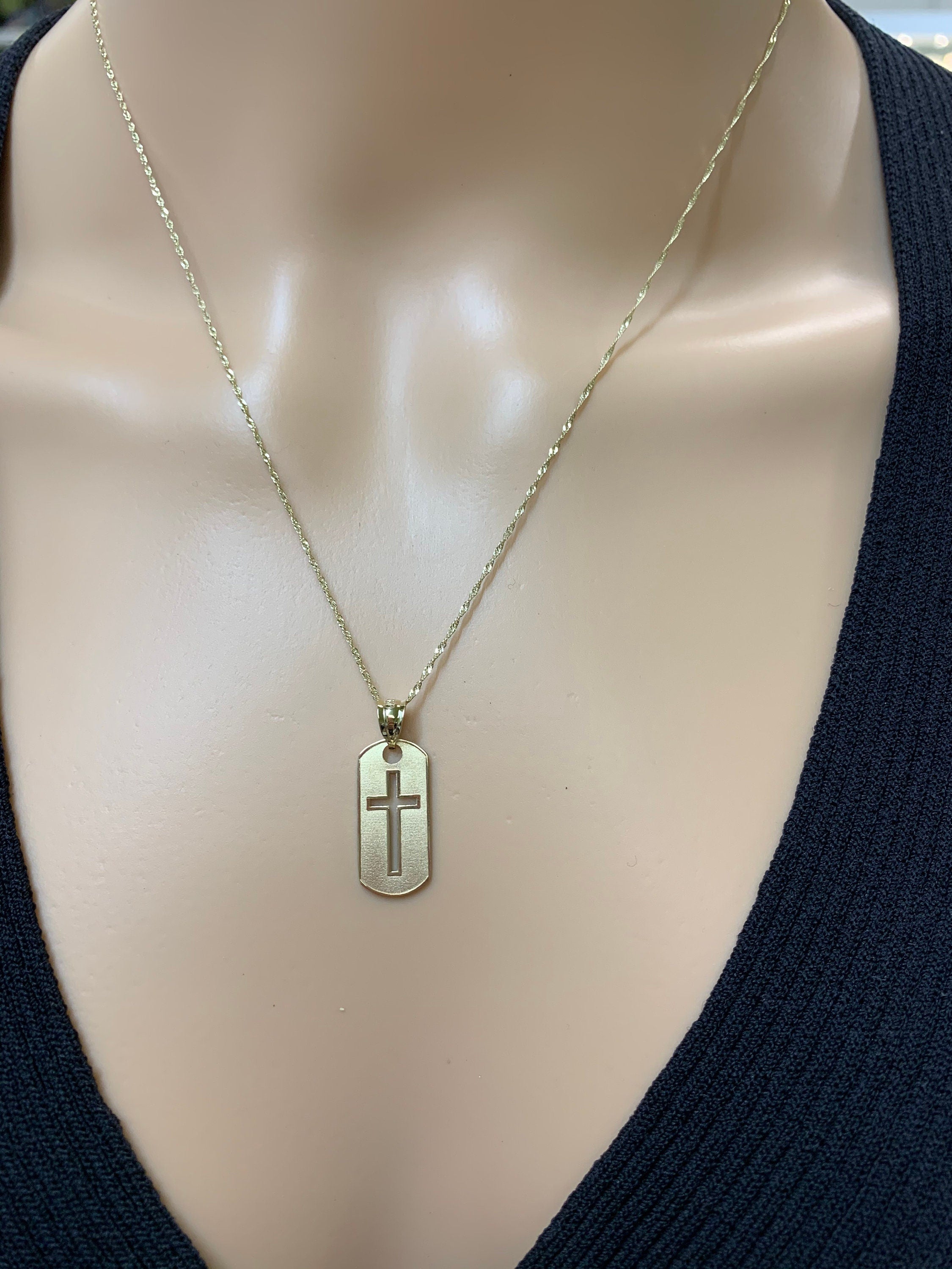 14K Gold Cross Pendant Necklace - Crucifix Jewelry - Gianni Deloro