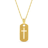 14K Gold Cross Pendant Necklace - Crucifix Jewelry - Gianni Deloro