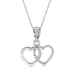 14K Gold Double Heart Necklace - Interlocking Hearts - Gianni Deloro