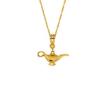 14K Gold Genie Lamp Necklace - Magic Aladdin Jewelry - Gianni Deloro