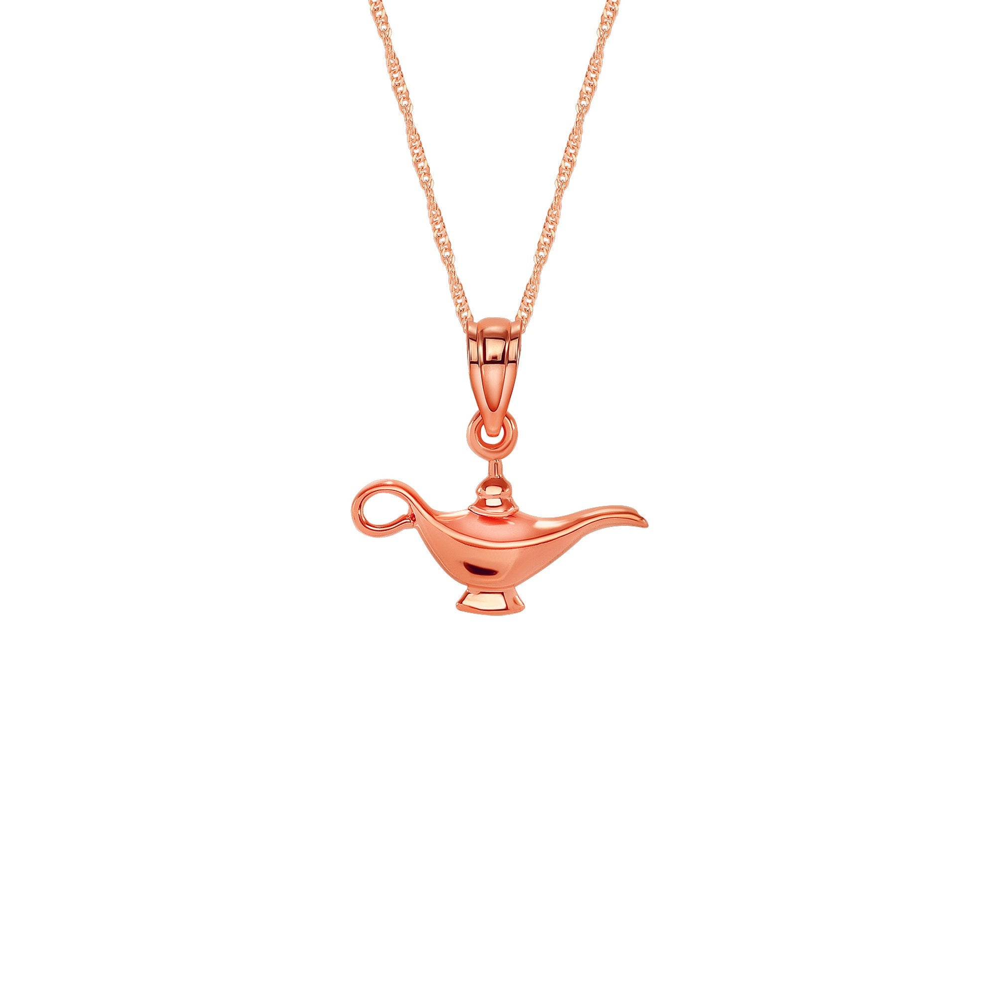14K Gold Genie Lamp Necklace - Magic Aladdin Jewelry - Gianni Deloro