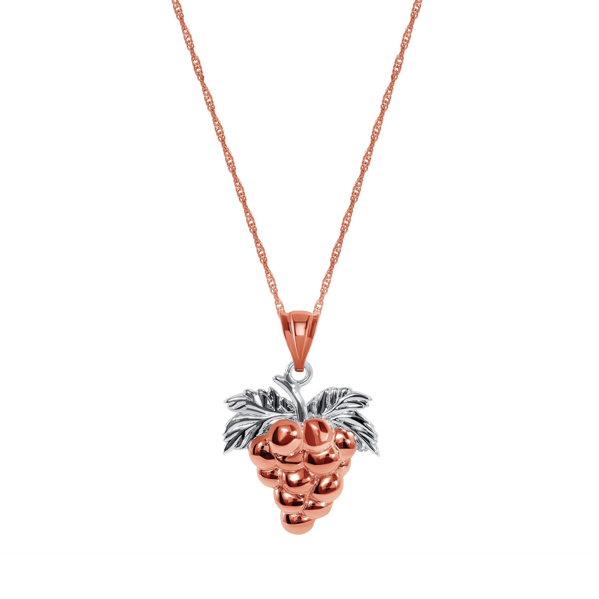 14K Gold Two Tone Grape Necklace - Gianni Deloro