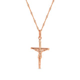 14K Gold Jesus Crucifix Pendant Necklace - Christian Jewelry - Gianni Deloro