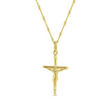 14K Gold Jesus Crucifix Pendant Necklace - Christian Jewelry - Gianni Deloro