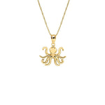 14K Gold Octopus Necklace - Sea Life Jewelry - Gianni Deloro