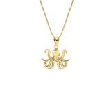 14K Gold Octopus Necklace - Sea Life Jewelry - Gianni Deloro