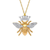 14K Gold Queen Bee Necklace with Crown - Women's Jewelry - Gianni Deloro