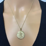 14K Gold Saint Christopher Pendant Necklace - Catholic Jewelry - Gianni Deloro