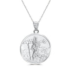 14K Gold Saint Christopher Pendant Necklace - Catholic Jewelry - Gianni Deloro