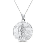 14K Gold Saint Christopher Pendant Necklace - Catholic Jewelry - Gianni Deloro