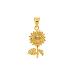 14K Gold Sunflower Pendant - Sunflower Jewelry - Gianni Deloro