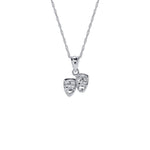 14K Gold Theater Mask Necklace - Comedy & Tragedy Pendant - Gianni Deloro