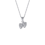 14K Gold Theater Mask Necklace - Comedy & Tragedy Pendant - Gianni Deloro