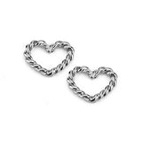14K Gold Twisted Rope Heart Stud Earrings – Women's Jewelry - Gianni Deloro