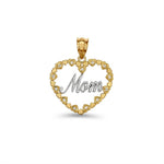 14K Gold Heart Pendant with Diamond - Mom Jewelry - Gianni Deloro