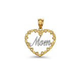 14K Gold Heart Pendant with Diamond - Mom Jewelry - Gianni Deloro