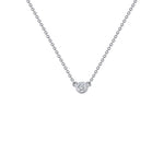14K Gold Diamond Bezel Necklace - Gianni Deloro